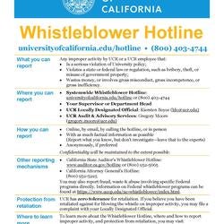 2022 UCR Whistleblower Poster