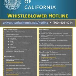 UCR Whistleblower Poster